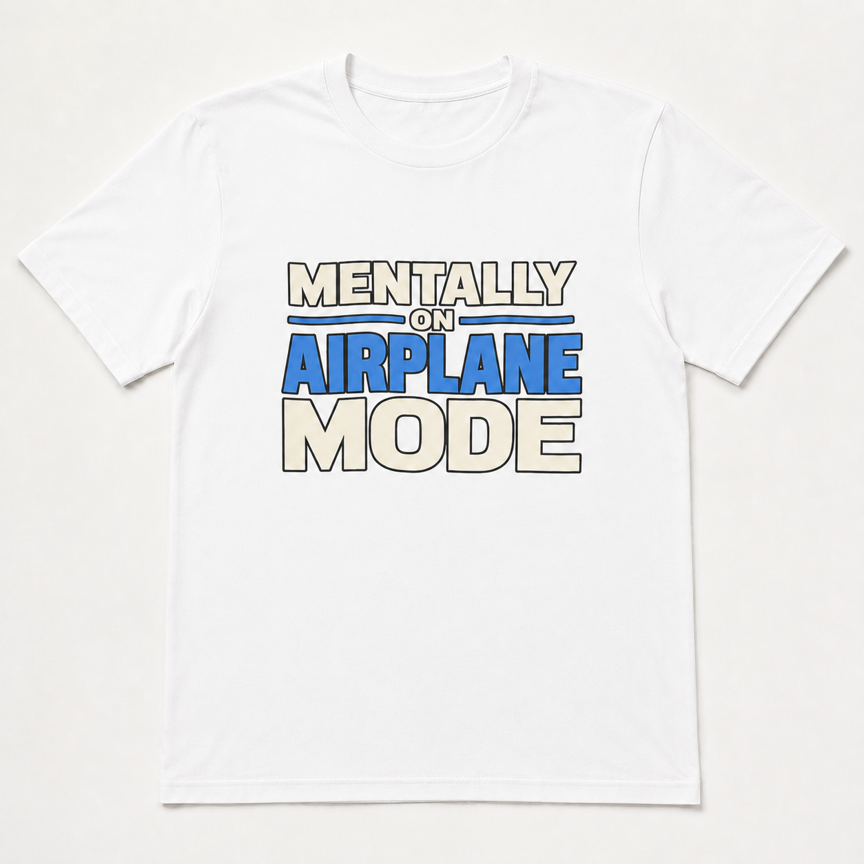 Mentally on Airplane Mode T-Shirt, Funny Travel Shirt, Airport Vacation Tee, Traveler Gift, Unisex Graphic T-Shirt
