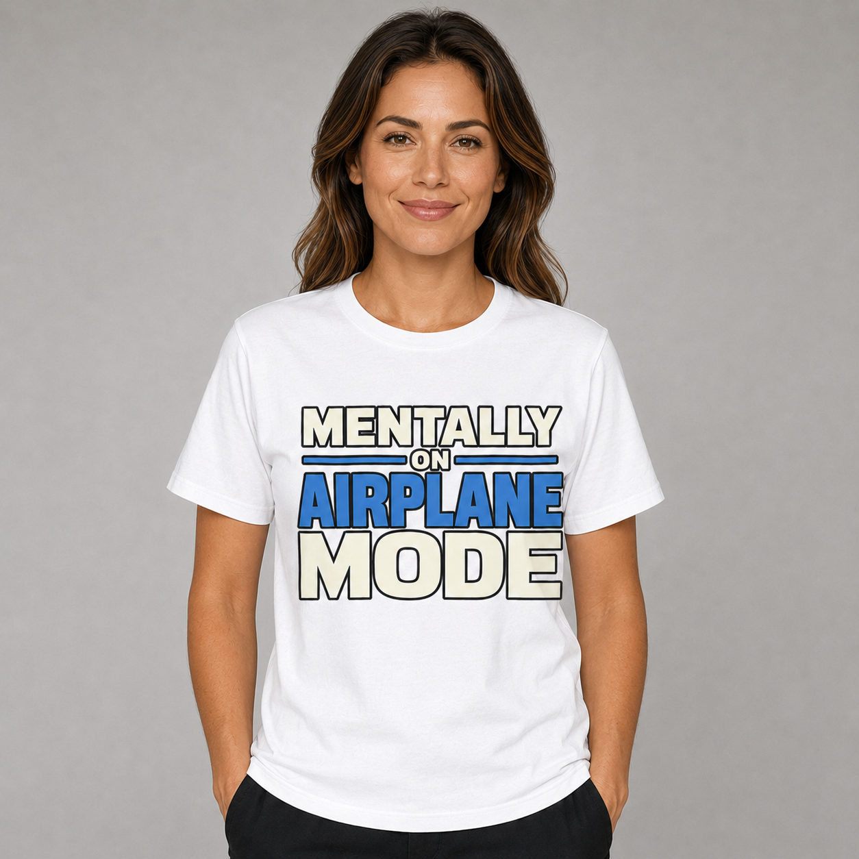 Mentally on Airplane Mode T-Shirt, Funny Travel Shirt, Airport Vacation Tee, Traveler Gift, Unisex Graphic T-Shirt