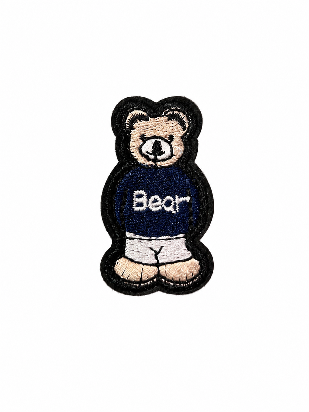 Bear Embroidered Patch – Teddy Bear Iron On Patch, Navy Blue or Red Sweater, Hat Jacket Backpack Bag Clothing Applique