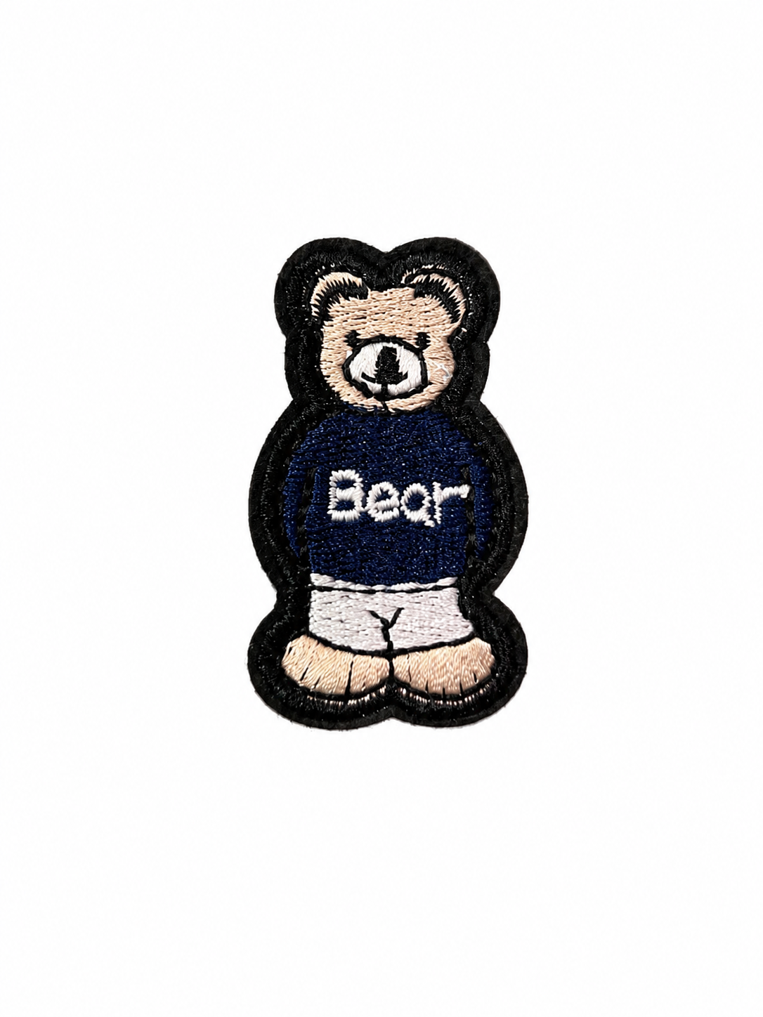 Bear Embroidered Patch – Teddy Bear Iron On Patch, Navy Blue or Red Sweater, Hat Jacket Backpack Bag Clothing Applique