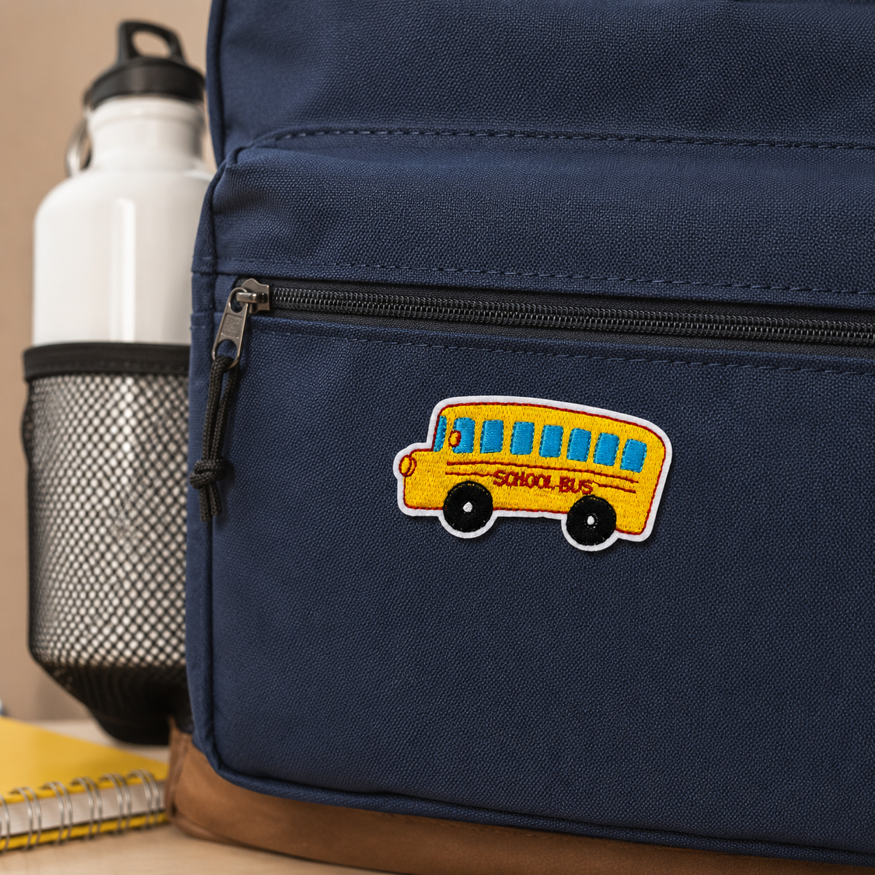School Bus Embroidered Patch – Yellow Bus Iron On or Sew On Applique, Back to School Backpack Jacket Hat Patch