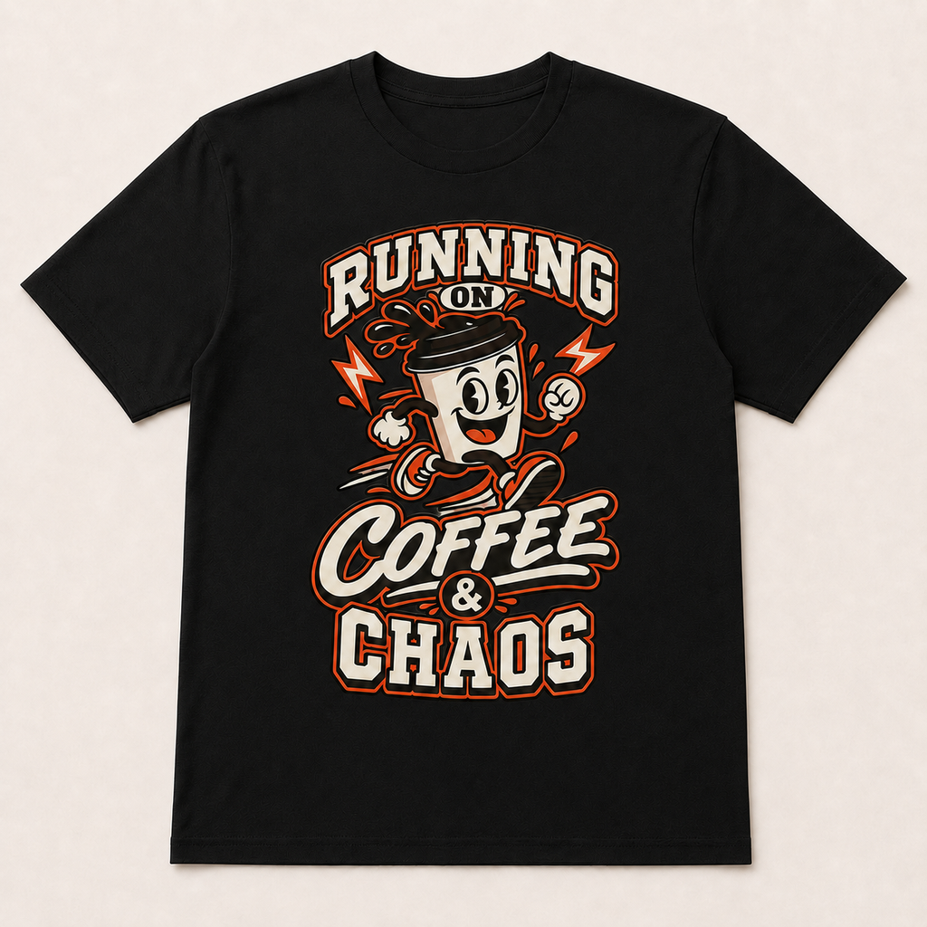 Running on Coffee & Chaos Unisex Graphic T-Shirt