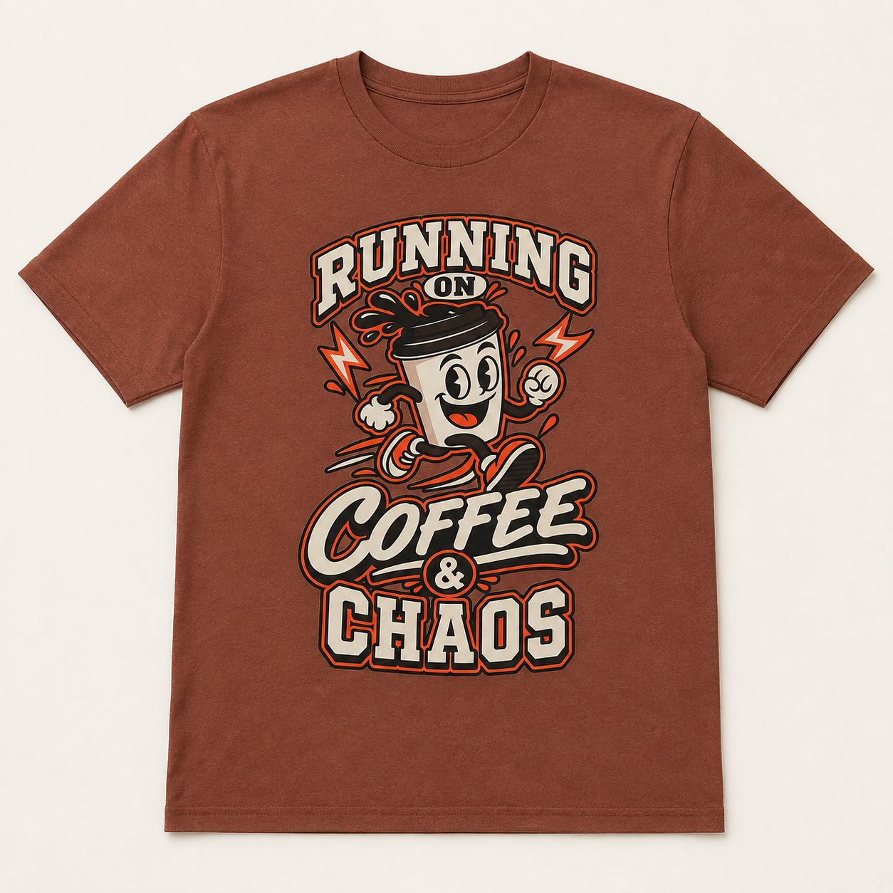 Running on Coffee & Chaos Unisex Graphic T-Shirt
