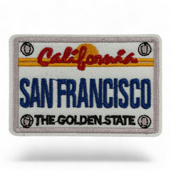 California City License Plate Embroidered Iron-On Patch – Santa Monica, San Diego, Santa Barbara & San Francisco – 2” Wide Trucker Hat Patch