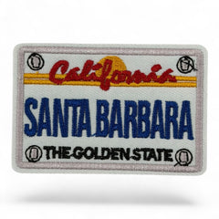 California City License Plate Embroidered Iron-On Patch – Santa Monica, San Diego, Santa Barbara & San Francisco – 2” Wide Trucker Hat Patch