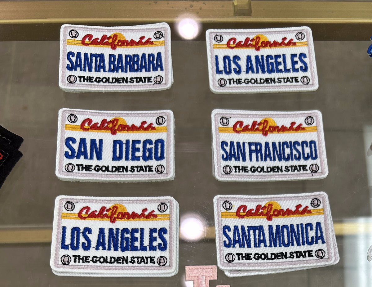 California license plate patches
