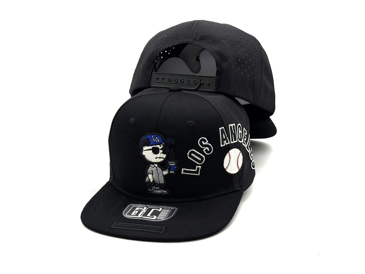 Los Angeles cartoon character snapback in black
