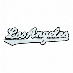 Los Angeles Chenille Iron-On Patch – Varsity Embroidered LA Script Patch for Jackets, Hoodies, Hats, Backpacks & DIY Apparel