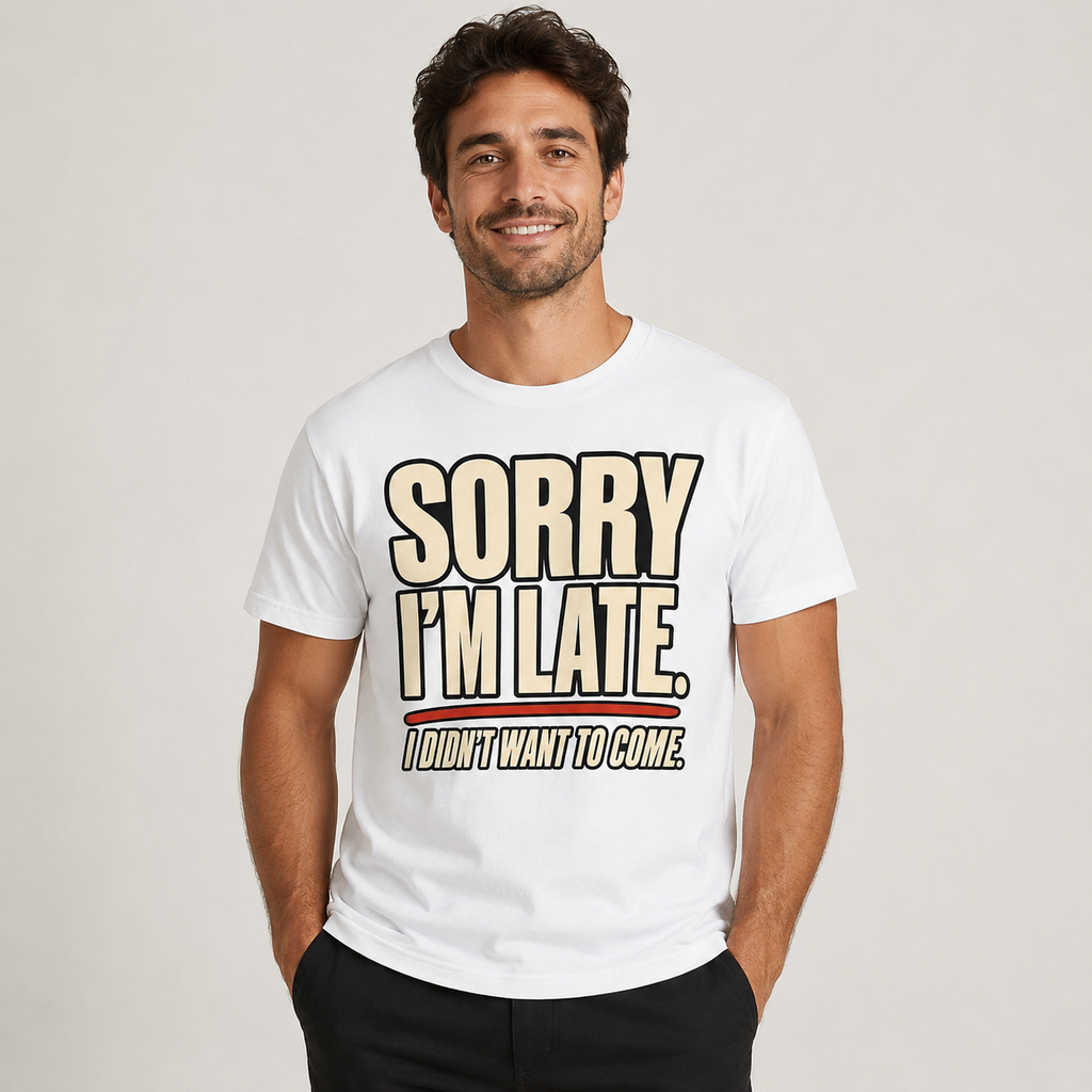 Sorry I’m Late Funny Graphic T-Shirt