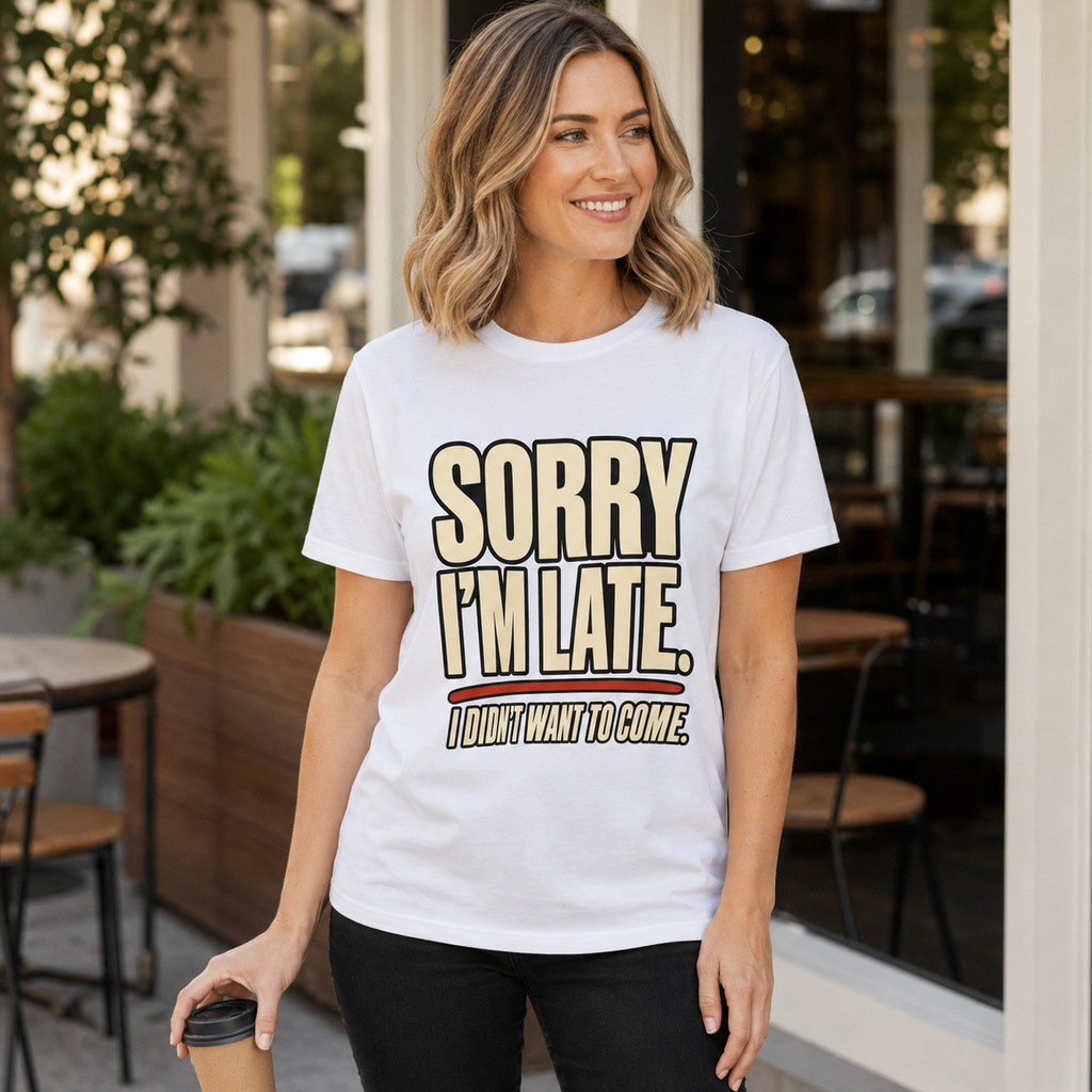 Sorry I’m Late Funny Graphic T-Shirt