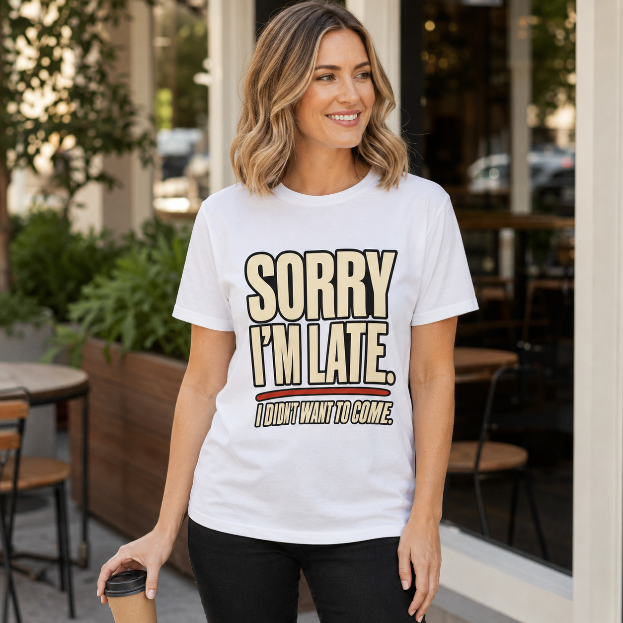 Sorry I’m Late Funny Graphic T-Shirt