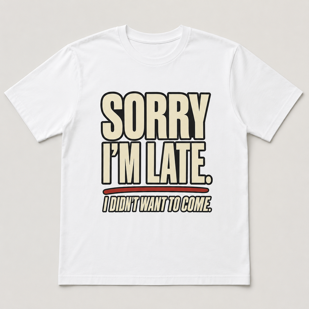 Sorry I’m Late Funny Graphic T-Shirt