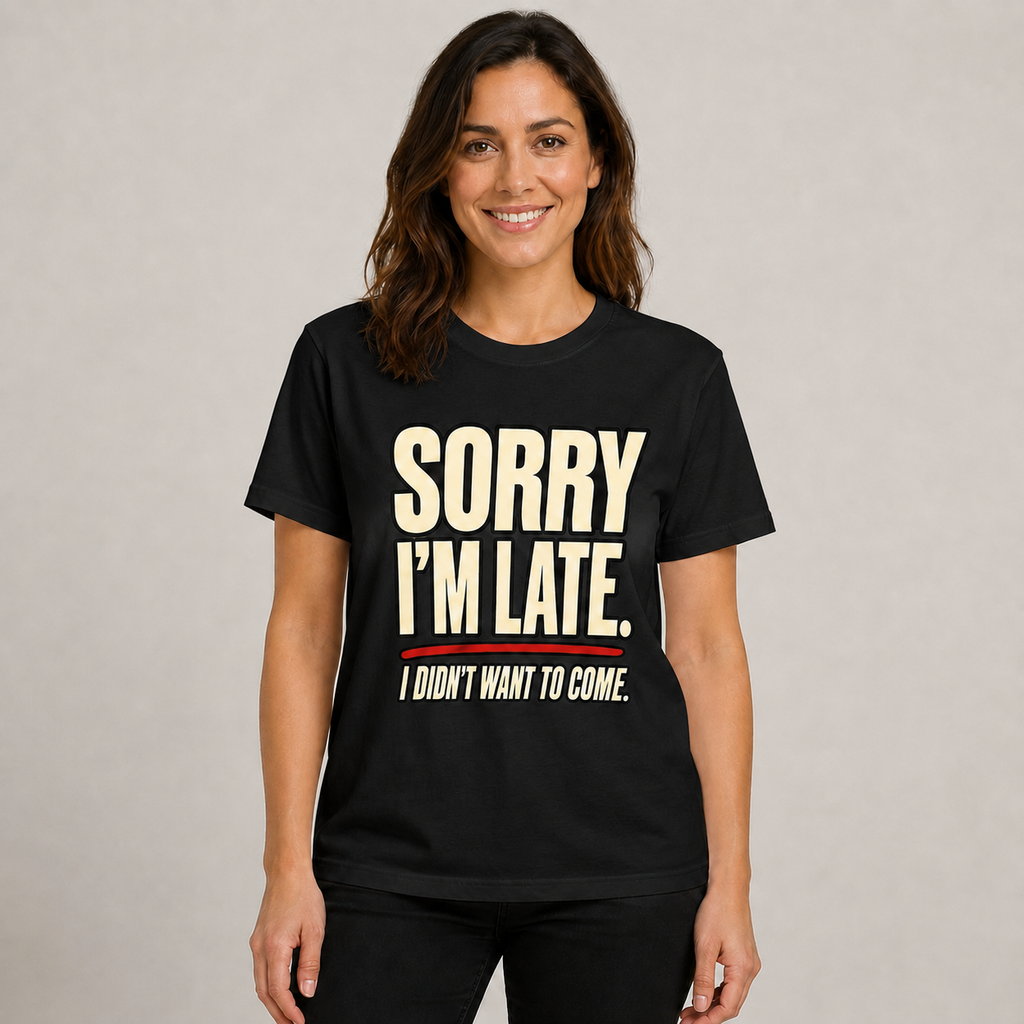Sorry I’m Late Funny Graphic T-Shirt