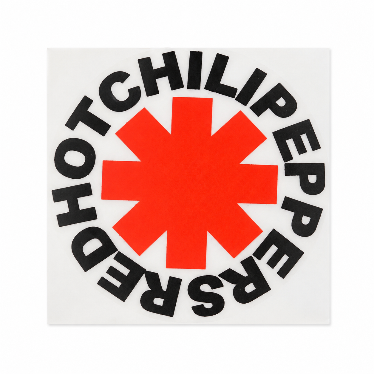 Red Hot Chili Peppers Logo Heat Transfer Decal – 7 cm Iron-On Design (Clear)