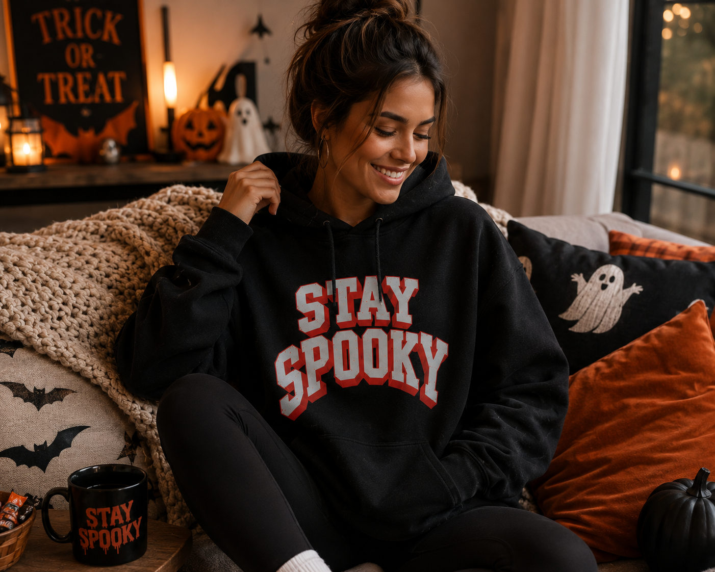 Stay Spooky Halloween Hoodie – Unisex Graphic Sweatshirt