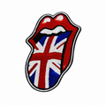 Large Sequin Union Jack Tongue Patch Red White Blue Rock Style Back Patch for Denim Jackets Vests Bags DIY Fashion