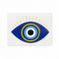 Evil Eye Heat Transfer Decal – Blue & Gold Iron-On Design