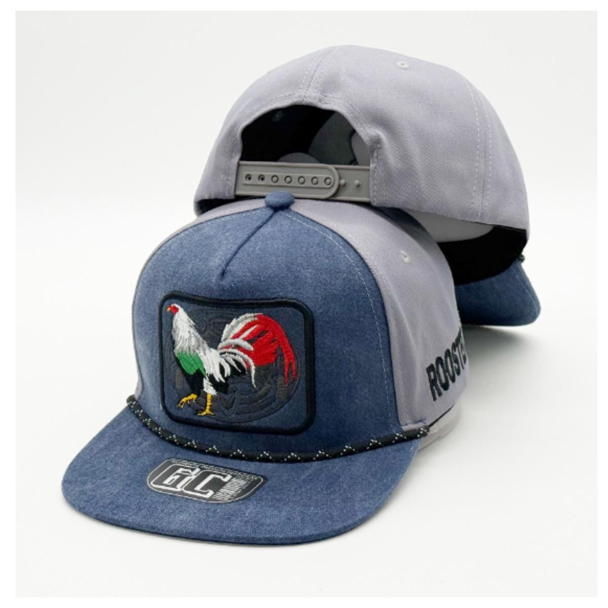 Embroidered Rooster Snapback Hat | Mexican Streetwear Flat Bill Cap