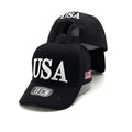 USA Embroidered Snapback Hat | Black American Flag Performance Baseball Cap