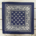 22x22 Cotton Paisley Bandana | Large Western Head Scarf, Neck Scarf