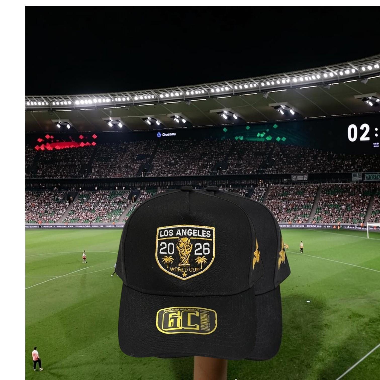 Los Angeles 2026 World Cup Embroidered Cap | Black Adjustable Trucker Hat
