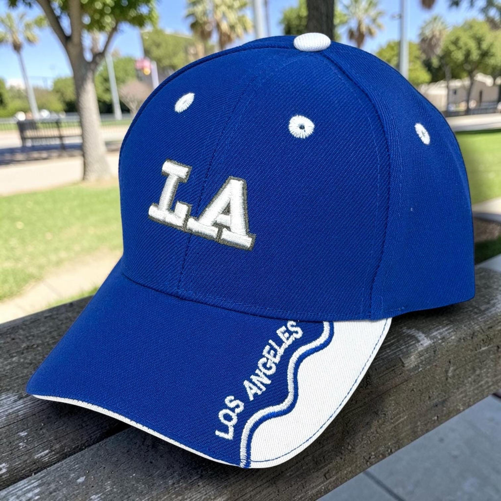 Kids Los Angeles Snapback Hat | Boys LA Baseball Cap | Youth Adjustable Embroidered Cap | Los Angeles Kids Hat | Blue Purple Sports Style Ca