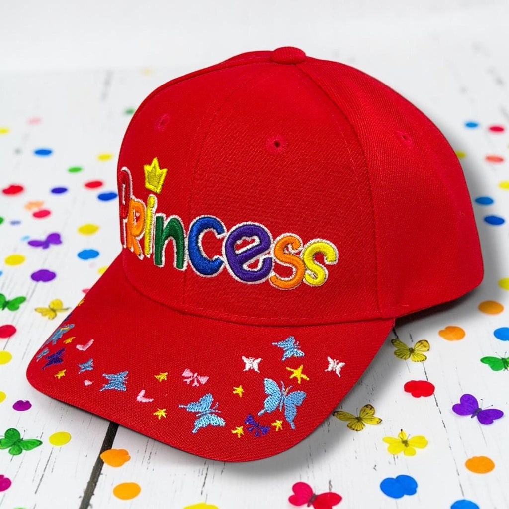 Girls Princess Baseball Cap | Kids Princess Hat | Pink Adjustable Snapback Cap | Embroidered Princess Crown Hat | Toddler Youth Girls Gift