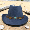 Blue Woven Cowboy Hat | Turquoise Concho Western Band, Women's Cowgirl Style