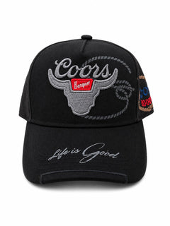 Coors Banquet Rodeo Embroidered Snapback Hat | Western Cowboy Trucker Cap
