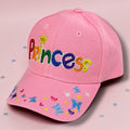 Girls Princess Baseball Cap | Kids Princess Hat | Pink Adjustable Snapback Cap | Embroidered Princess Crown Hat | Toddler Youth Girls Gift