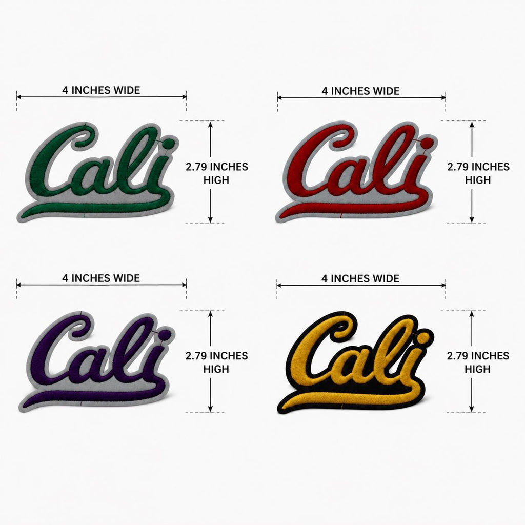 Cali Chenille Iron-On Patch – 4" Embroidered Varsity California Patch For Hats, Hoodies, Jackets & Diy Apparel