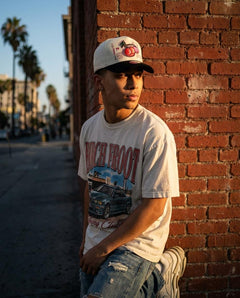 Good Mood Club Cherry Trucker Hat - Cream & Black Snapback