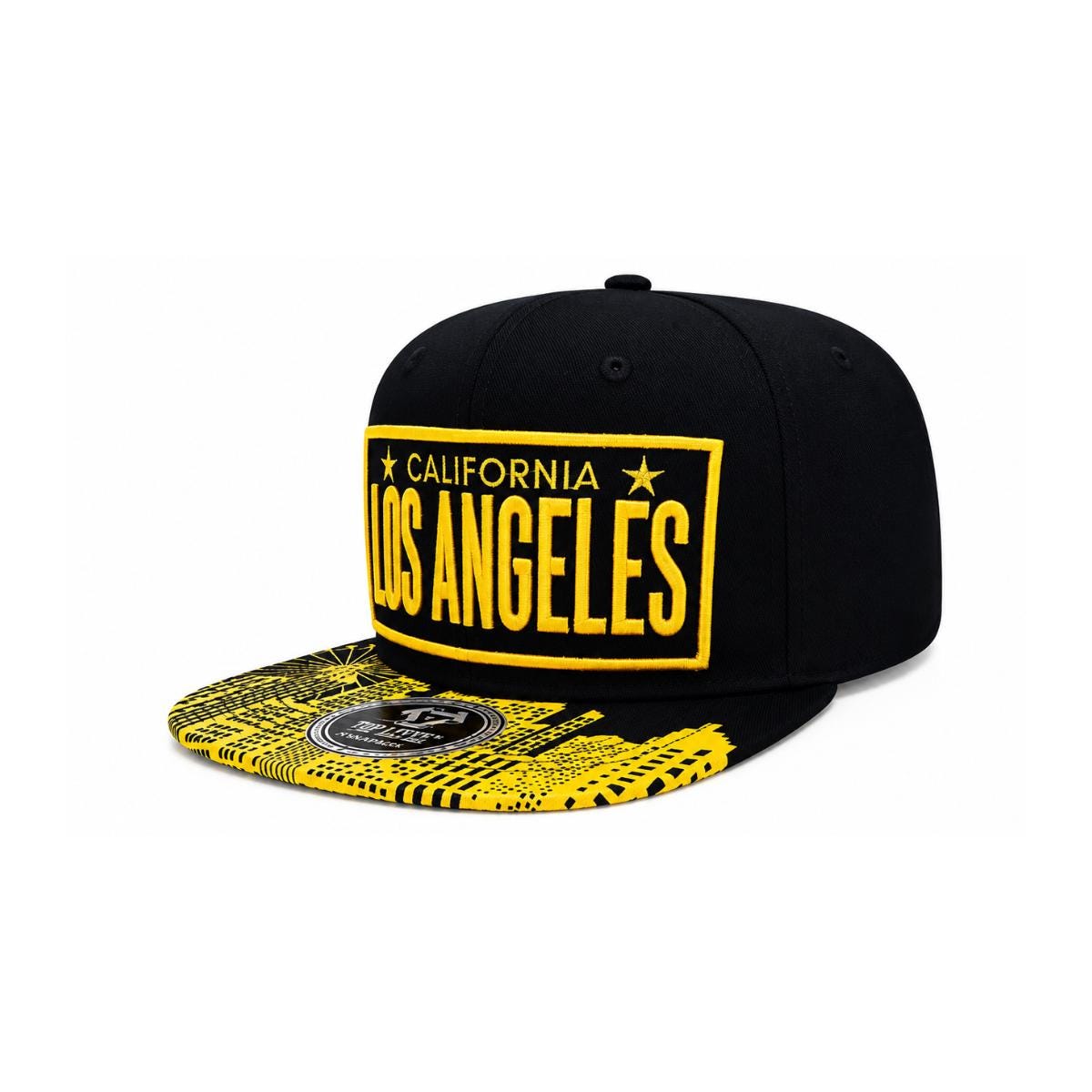 California Los Angeles Snapback - Black & Gold 3D Embroidery