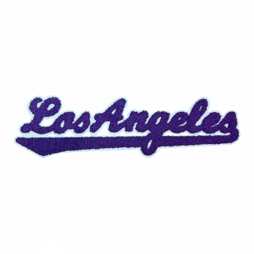 Los Angeles Chenille Iron-On Patch – Varsity Embroidered La Script Patch For Jackets, Hoodies, Hats, Backpacks & Diy Apparel