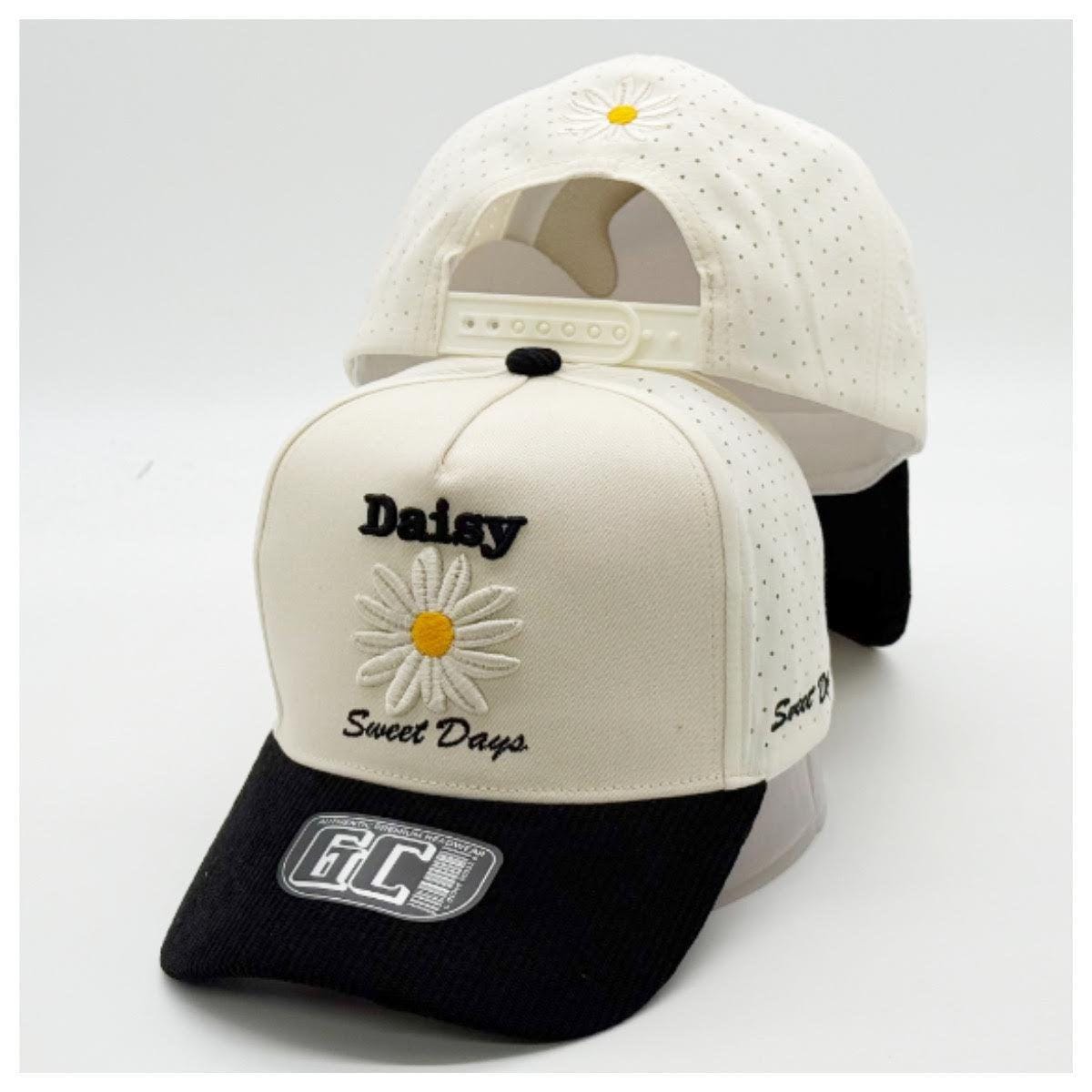 Daisy "Sweet Days" Snapback - White & Black Floral Cap