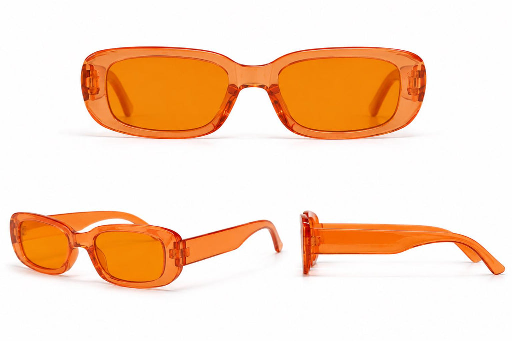 Retro Rectangle Sunglasses | Vintage Thick Frame UV400 Shades | Unisex Fashion Eyewear