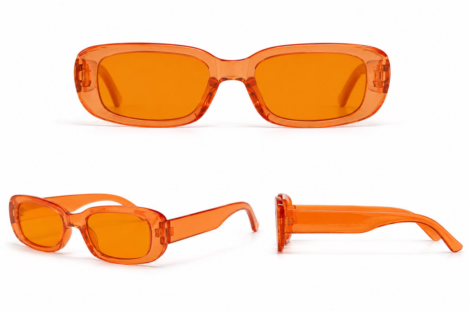 Retro Rectangle Sunglasses | Vintage Thick Frame UV400 Shades | Unisex Fashion Eyewear