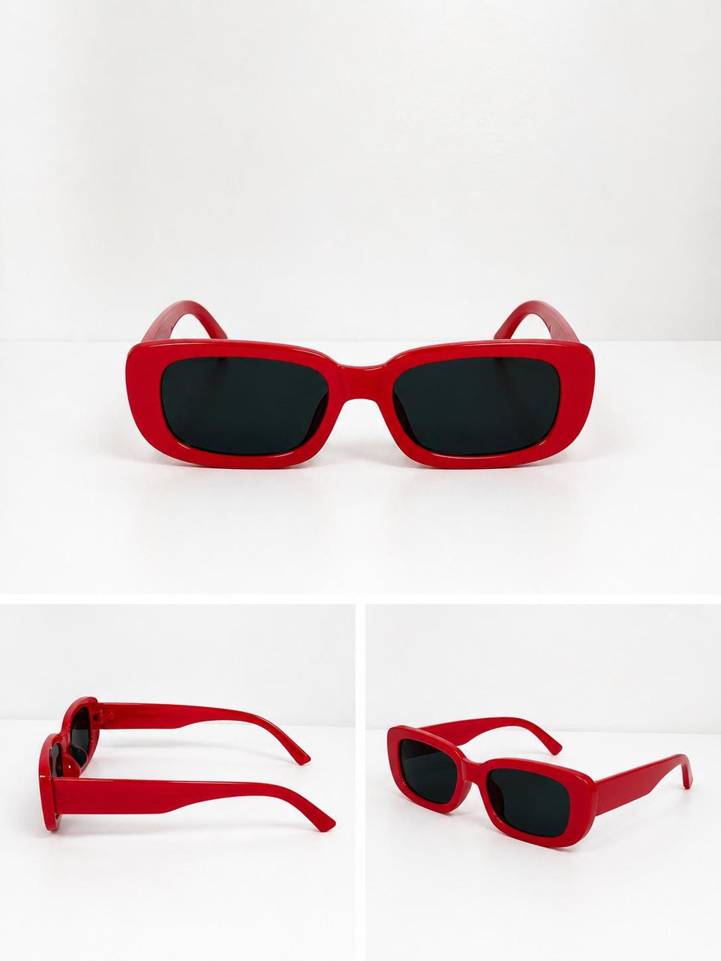 Retro Rectangle Sunglasses | Vintage Thick Frame UV400 Shades | Unisex Fashion Eyewear
