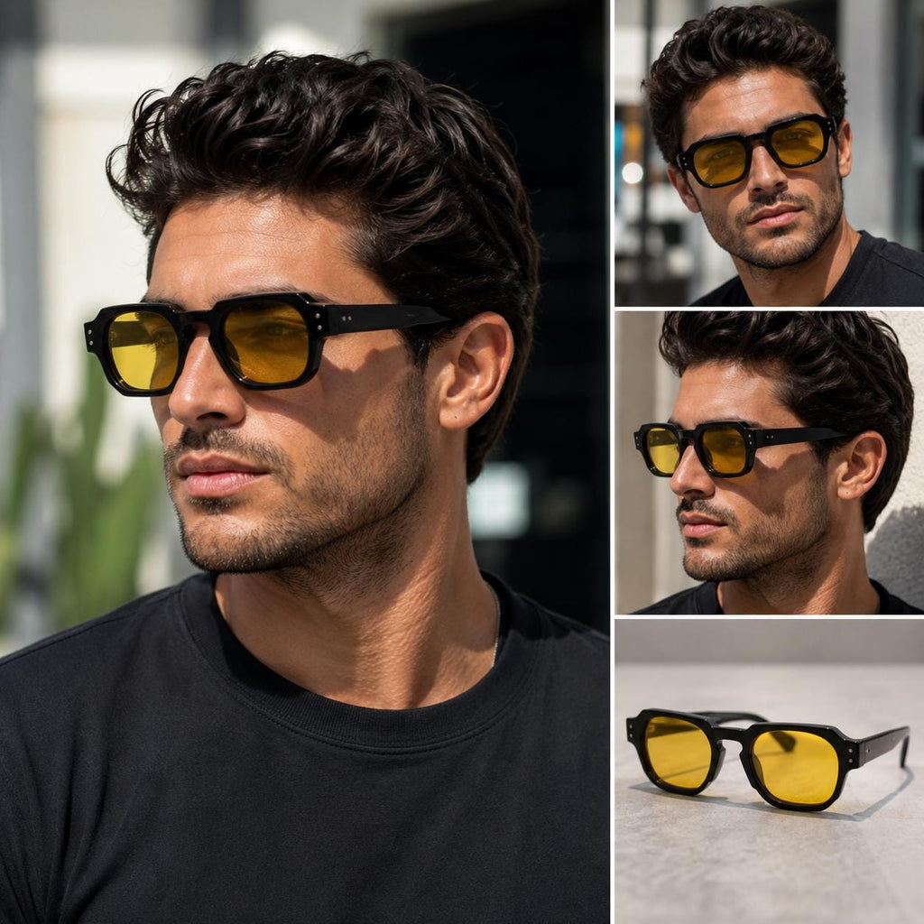 Retro Square Sunglasses | Premium UV400 Fashion Eyewear | Unisex Designer Style