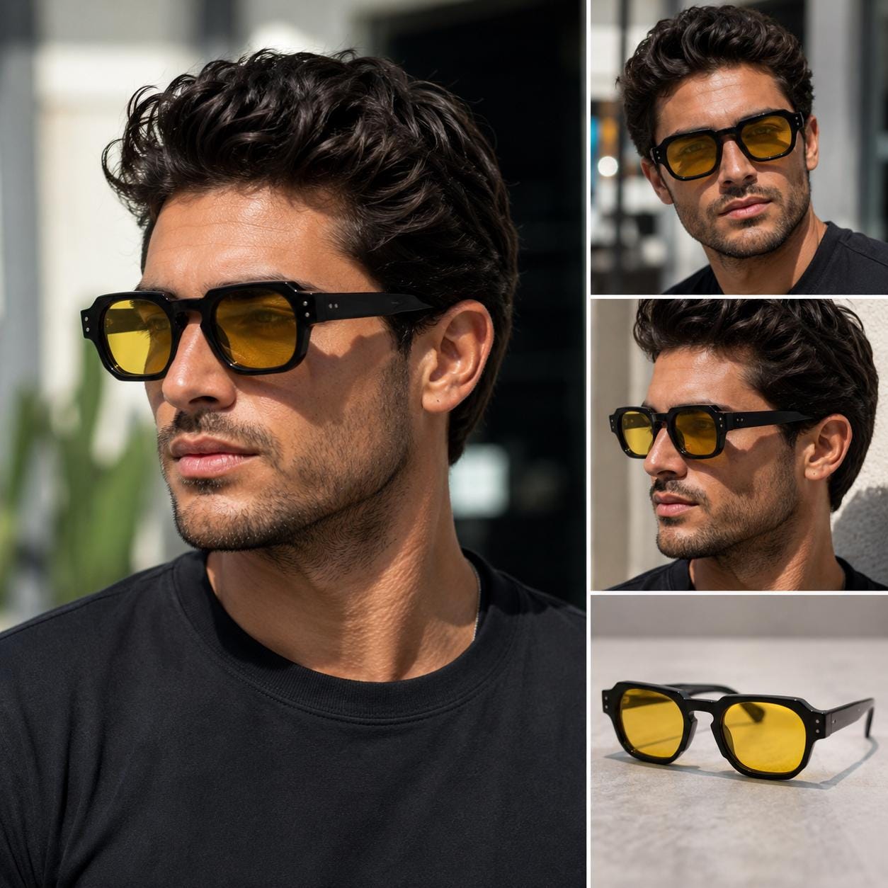 Retro Square Sunglasses | Premium UV400 Fashion Eyewear | Unisex Designer Style