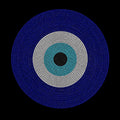 Blue Evil Eye Rhinestone Heat Transfer | Iron-On Crystal Applique | Nazar Protection Bling Decal