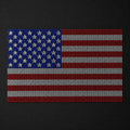 Medium American Flag Rhinestone Heat Transfer | USA Flag Iron-On Decal | Patriotic Crystal Bling Transfer