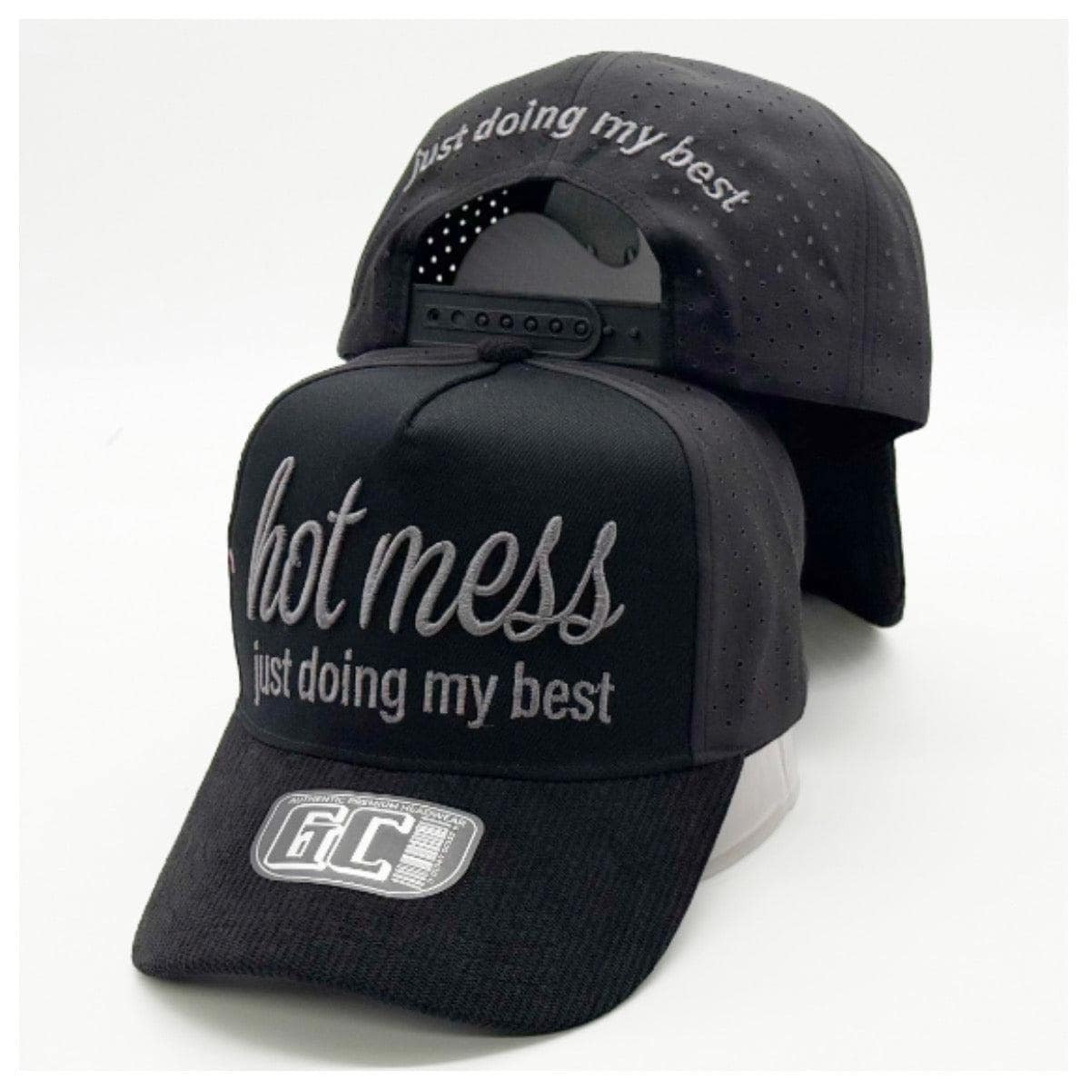 Hot Mess "Just Doing My Best" Trucker Hat - Black