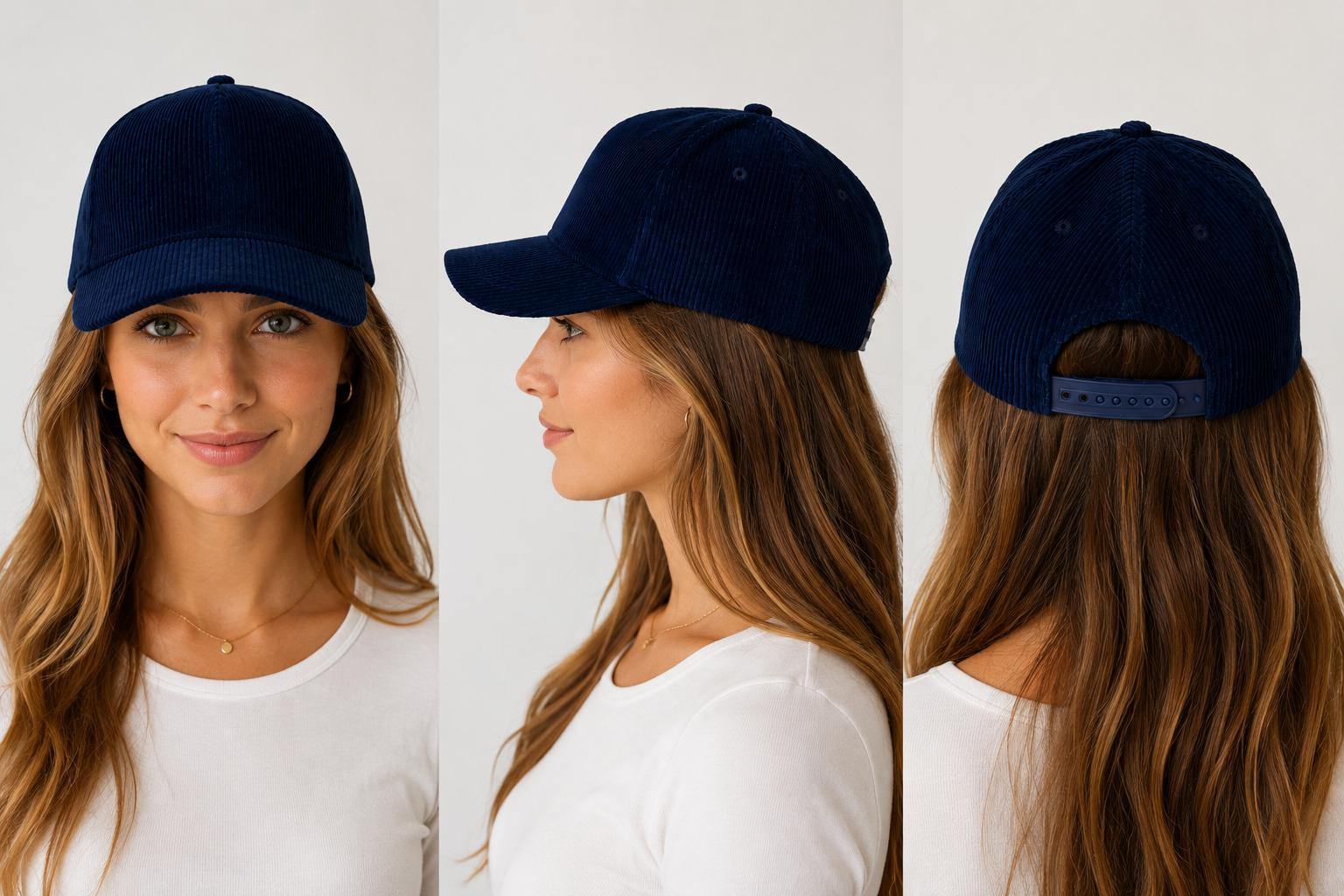 Premium Corduroy Baseball Cap | Adjustable Unisex Snapback Hat | Classic Casual Dad Cap