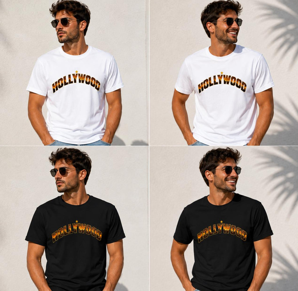 Hollywood Vintage Graphic T-Shirt | Classic Los Angeles Tourist Tee | Premium Unisex Cotton Shirt