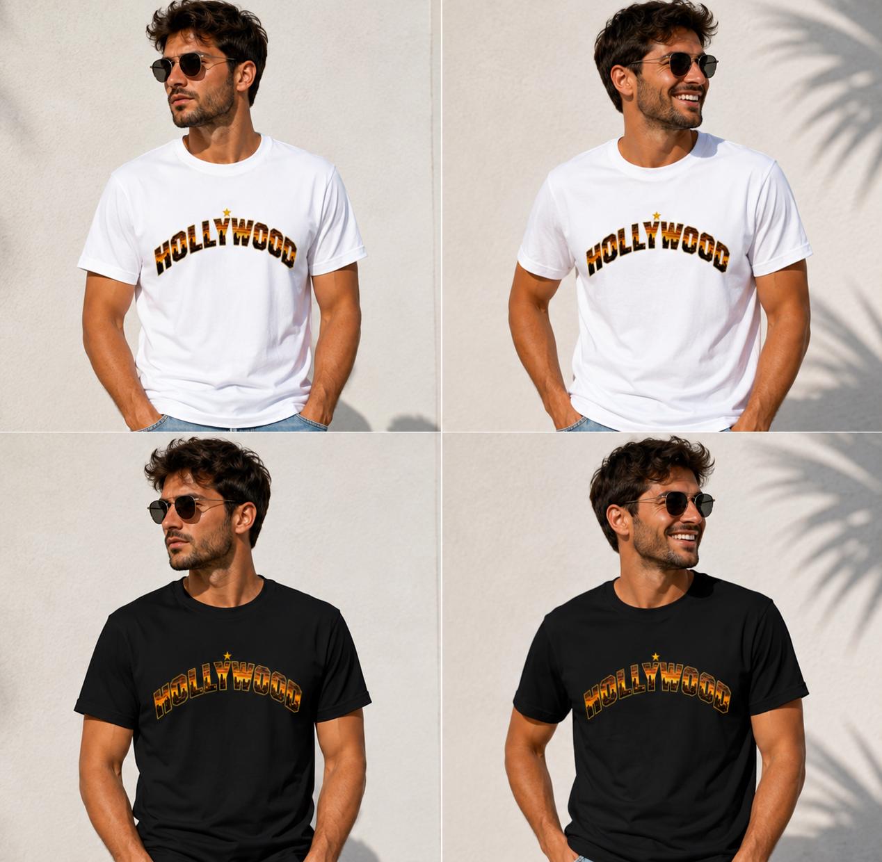 Hollywood Vintage Graphic T-Shirt | Classic Los Angeles Tourist Tee | Premium Unisex Cotton Shirt