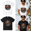 Malibu Sunset Graphic T-Shirt | Vintage California Beach Surf Tee | Premium Unisex Cotton Shirt