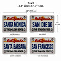 California City License Plate Embroidered Iron-On Patch – Santa Monica, San Diego, Santa Barbara & San Francisco – 2” Wide Trucker Hat Patch