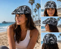 Palm Tree Print Flat Cap | Vintage Ivy Hat | Adjustable Unisex Cap