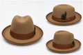 Luxury Wool Fedora Hat with Feather Accent | Wide Brim Unisex Dress Hat